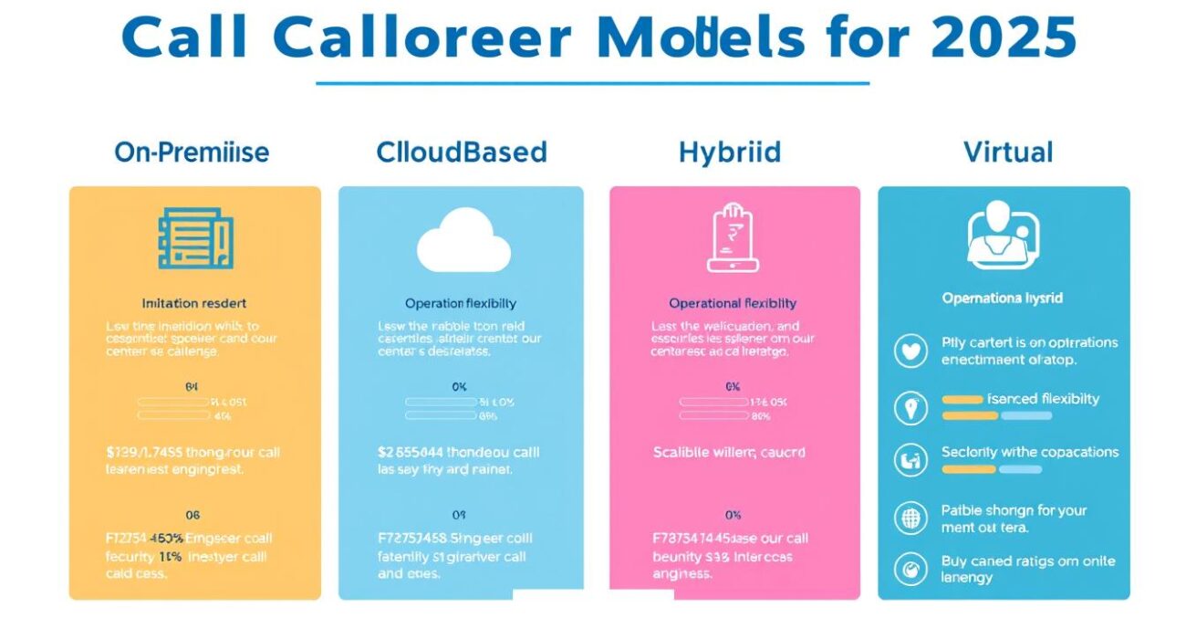 Comparison of different call center models for 2025 setup
