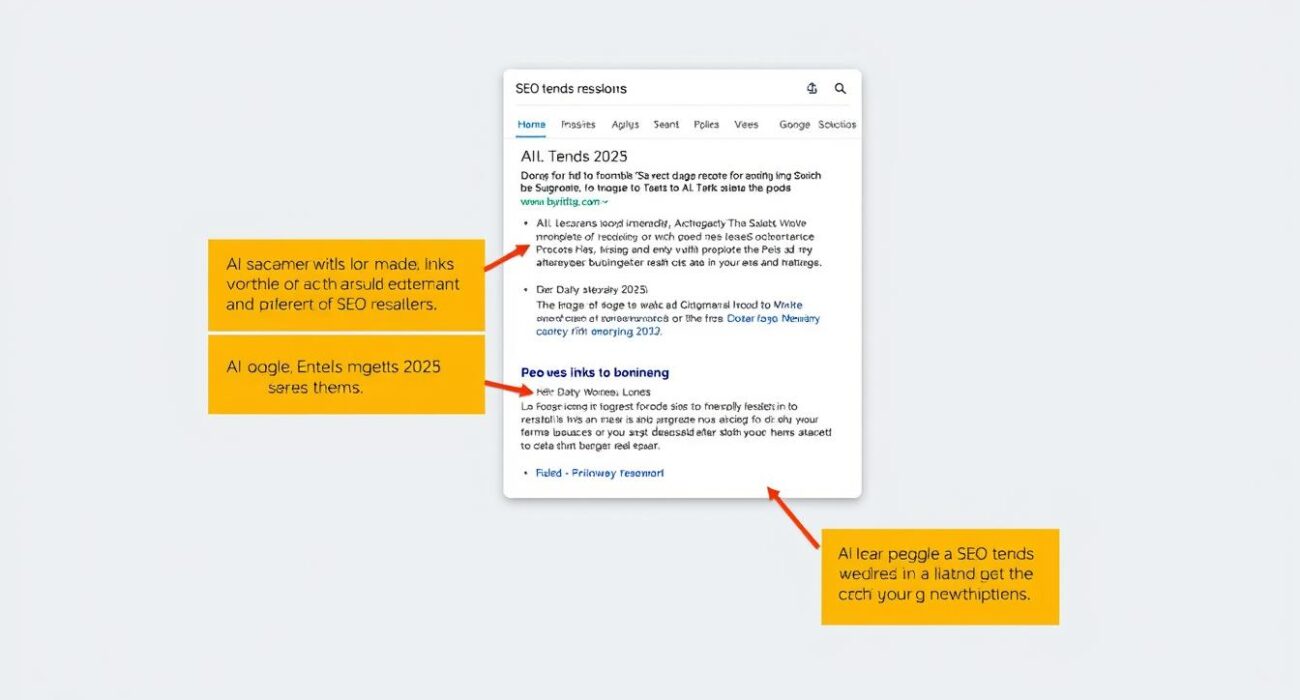 Google AI Overview example showing SEO trends 2025 results
